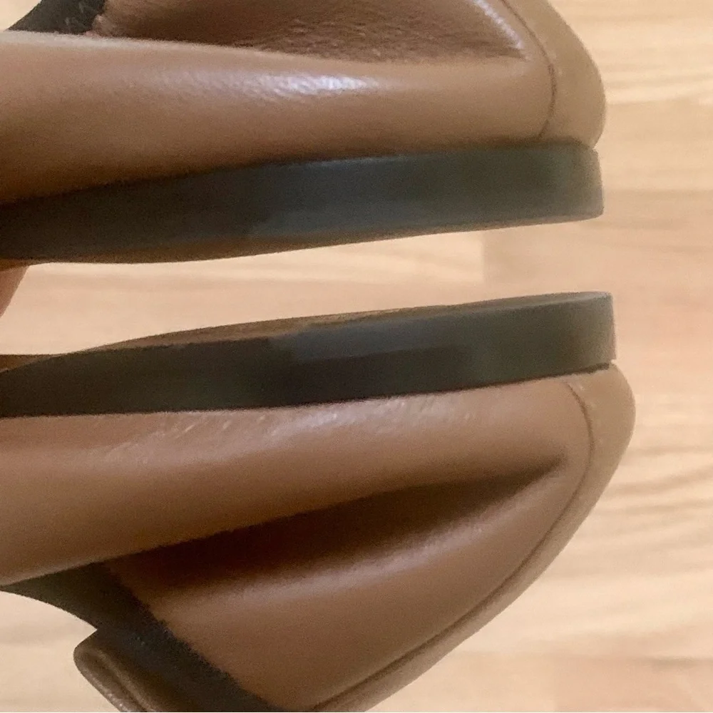 NIB PROENZA SCHOULER Kristie Ballet Flat Brown Square Toe Minimalist Neutral 41 - Picture 14 of 16